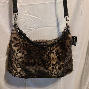 NWT GAL LEOPARD PURSE CROSS BODY OR HANDLE BROWN BLACK GORGEOUS $75